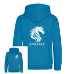 Load image into Gallery viewer, Kids Personalised Horse Hoodie – Custom Name Hoody For Young Rider