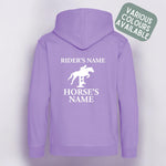 Load image into Gallery viewer, Kids Personalised Horse Hoodie – Custom Name Hoody For Young Rider