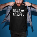 Load image into Gallery viewer, a man holding up a t - shirt that says trust me i'm a