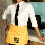 Load image into Gallery viewer, Sunflower waist apron showing the centre pocket print position