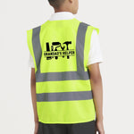 Load image into Gallery viewer, Grandad’s Helper Kids Hi Viz Vest – back view worn by a child