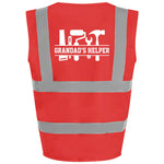 Load image into Gallery viewer, Grandad’s Helper Kids Hi Viz Vest – red