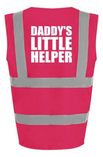 Load image into Gallery viewer, Daddy’s Little Helper Kids Hi Viz Vest – pink