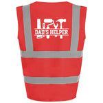 Load image into Gallery viewer, Dad’s Helper Kids Hi Viz Vest – red