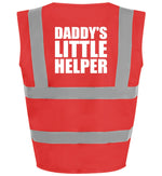 Load image into Gallery viewer, Daddy’s Little Helper Kids Hi Viz Vest – red