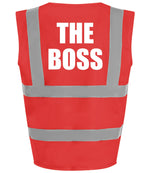 Load image into Gallery viewer, The Boss Kids Hi Viz Vest – red