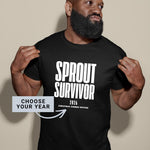 Load image into Gallery viewer, Sprout Survivor 2026 Christmas T-shirt in black