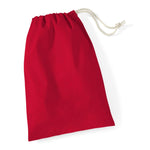 Load image into Gallery viewer, Reusable Advent calendar drawstring bags β plain red cotton drawstring bag with rope drawcord
