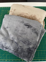 Load image into Gallery viewer, Personalised Dog Blanket with Name & Paw | Embroidered Fleece β Grey or Camel