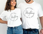 Load image into Gallery viewer, First Christmas As Mr & Mrs 2026 Unisex T-Shirt Couples