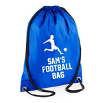 Load image into Gallery viewer, Personalised Football Bag Name Drawstring