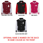 Load image into Gallery viewer, Kids Personalised Name & Number Varsity Letterman Jacket Kids American Style College Baseball
