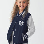 Load image into Gallery viewer, Kids Personalised Name Football Soccer Varsity Letterman Jacket