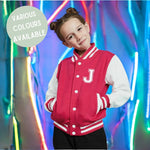 Load image into Gallery viewer, Personalised Initials Unisex Kids Varsity Jacket Custom Monogram College Jacket