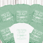 Load image into Gallery viewer, Personalised Hen Party T shirts Tying The Knot Bridal Party Shirts (Mint)