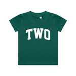 Load image into Gallery viewer, Two 1st Birthday Kids Varsity Arc Text T-shirt
