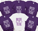 Load image into Gallery viewer, Bride Tribe Bride Hen Party T-shirts (Purple)