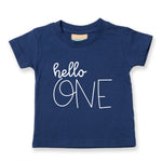 Load image into Gallery viewer, Hello One 1st Birthday Kids T-shirt