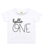 Load image into Gallery viewer, Hello One 1st Birthday Kids T-shirt