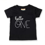 Load image into Gallery viewer, Hello One 1st Birthday Kids T-shirt