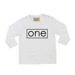 Load image into Gallery viewer, ONE 1st Birthday Kids LONG SLEEVE T-shirt DES2