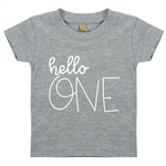 Load image into Gallery viewer, Hello One 1st Birthday Kids T-shirt