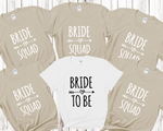 Load image into Gallery viewer, Bride Squad Bride Hen Party T-shirts (Sand)
