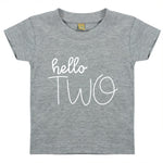 Load image into Gallery viewer, Hello Two Unisex Kids Birthday Age T-shirt