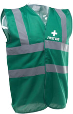 Load image into Gallery viewer, First Aid Green Enhanced Visibility Vest
