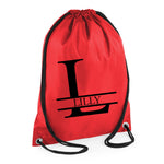 Load image into Gallery viewer, Personalised Name and Split Letter Drawstring Bag 2