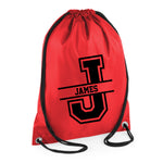 Load image into Gallery viewer, Personalised Name and Split Letter Drawstring Bag