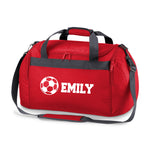 Load image into Gallery viewer, Personalised Name Soccer Football Sports Holdall Bag