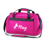 Load image into Gallery viewer, Personalised Name Unicorn Sports Holdall Bag