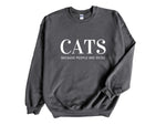 Load image into Gallery viewer, Cats Because People Are Dicks Adult Unisex Sweatshirt