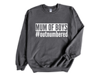 Load image into Gallery viewer, Mum Of Boys #outnumbered Adult Crew Neck Sweatshirt