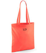 Load image into Gallery viewer, Personalised Small Initial Monogram Lightweight Cotton Tote Bag