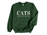 Load image into Gallery viewer, Cats Because People Are Dicks Adult Unisex Sweatshirt
