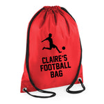 Load image into Gallery viewer, Personalised Name Polyester Football Soccer Drawstring Bag