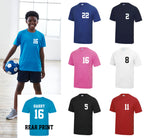 Load image into Gallery viewer, Kids Personalised Polyester Name & Number Sport T-Shirt