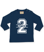 Load image into Gallery viewer, 2nd Birthday LONG SLEEVE Personalised Kids T-Shirt