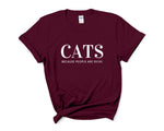 Load image into Gallery viewer, Cats Because People Are Dicks Adult Unisex T-Shirt