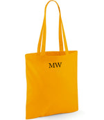 Load image into Gallery viewer, Personalised Small Initial Monogram Lightweight Cotton Tote Bag