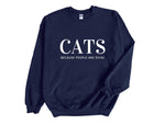 Load image into Gallery viewer, Cats Because People Are Dicks Adult Unisex Sweatshirt