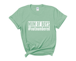 Load image into Gallery viewer, Mum Of Boys #outnumbered Adult T-Shirt