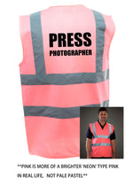 Load image into Gallery viewer, Press Photographer Enhanced Visibility Vest