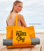 Load image into Gallery viewer, Personalised Name Pilates Stuff Organic Tote Bag