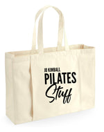 Load image into Gallery viewer, Personalised Name Pilates Stuff Organic Tote Bag