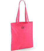 Load image into Gallery viewer, Personalised Small Initial Monogram Lightweight Cotton Tote Bag