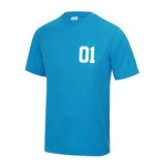 Load image into Gallery viewer, Kids Personalised Polyester Name & Number Sport T-Shirt