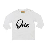 Load image into Gallery viewer, ONE 1st Birthday Kids LONG SLEEVE T-shirt SCR